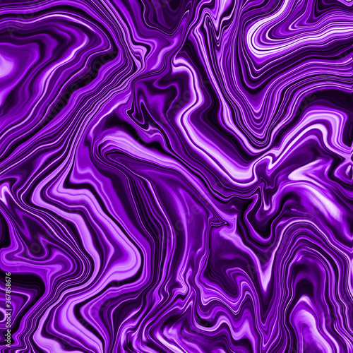 Abstract painting. Marble effect painting. Purple background.
