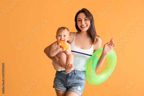 Mother and her little daugh...