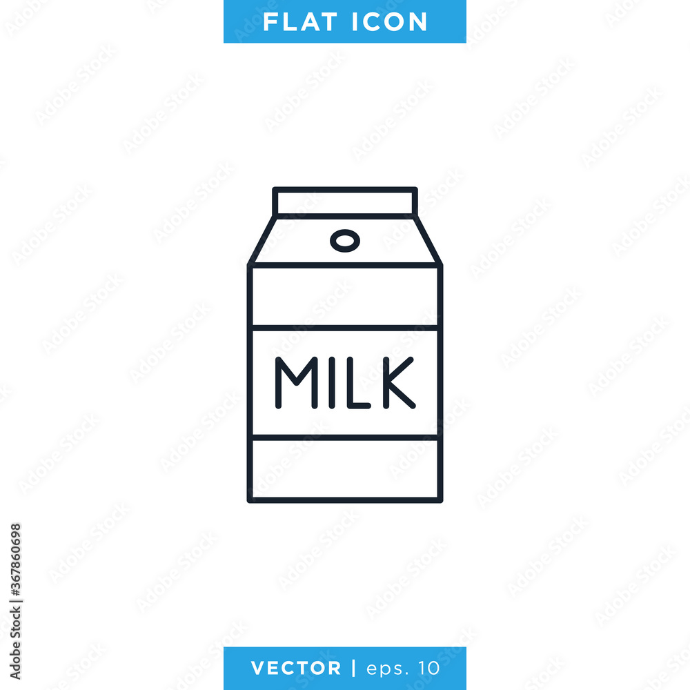 Milk Icon Vector Design Template. Milk Icon Vector Design Template.