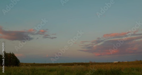 Sunset Clouds and Landscape Time-lapse