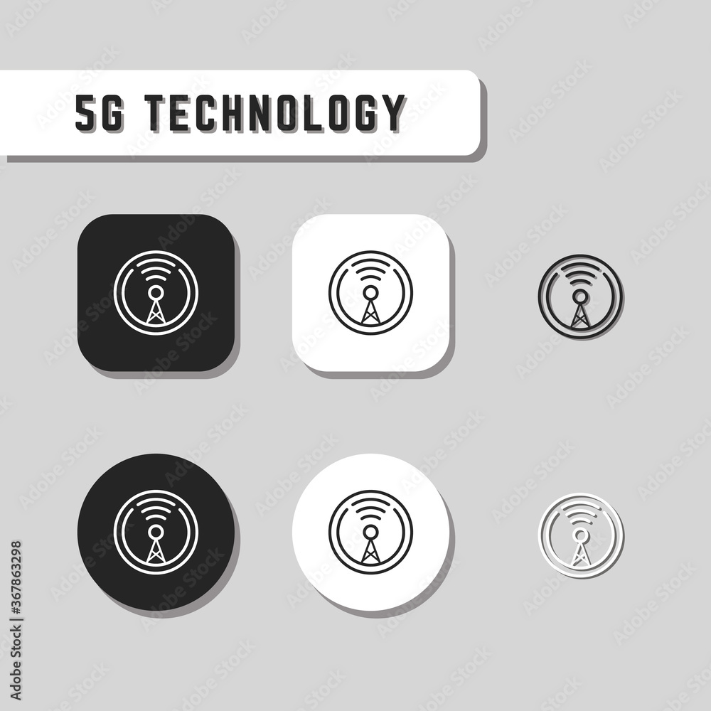 5G Technology Icons Vector Design 5G Technology Icons Vector Design