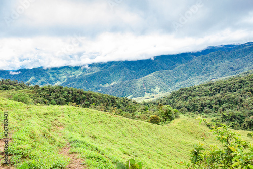 Colombian landscapes. Green mountains in Colombia, Latin America © alexander