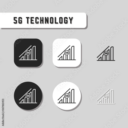 5G Technology Icons Vector Design
