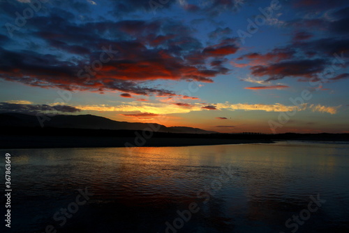 sunset over the lake © ESTFANO
