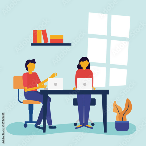 homeschool online education with young students couple