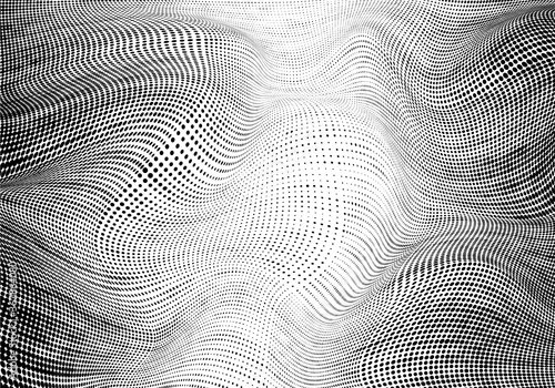 Fototapeta Naklejka Na Ścianę i Meble -  Abstract wavy texture in black and white stripes.