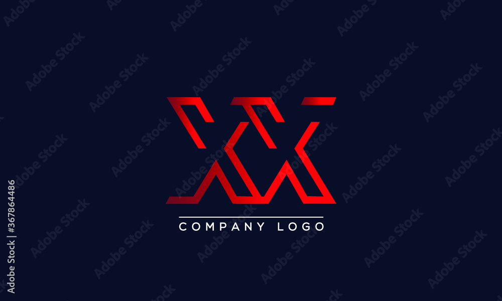 Abstract minimal unique letter icon logo XX Abstract minimal unique letter icon logo XX