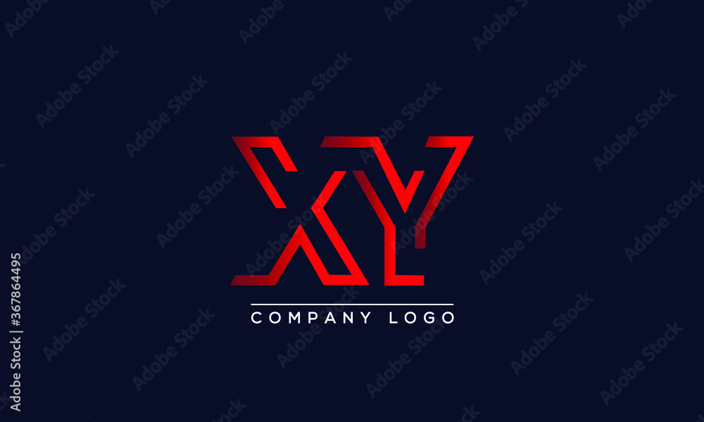 Abstract minimal unique letter icon logo XY Abstract minimal unique letter icon logo XY