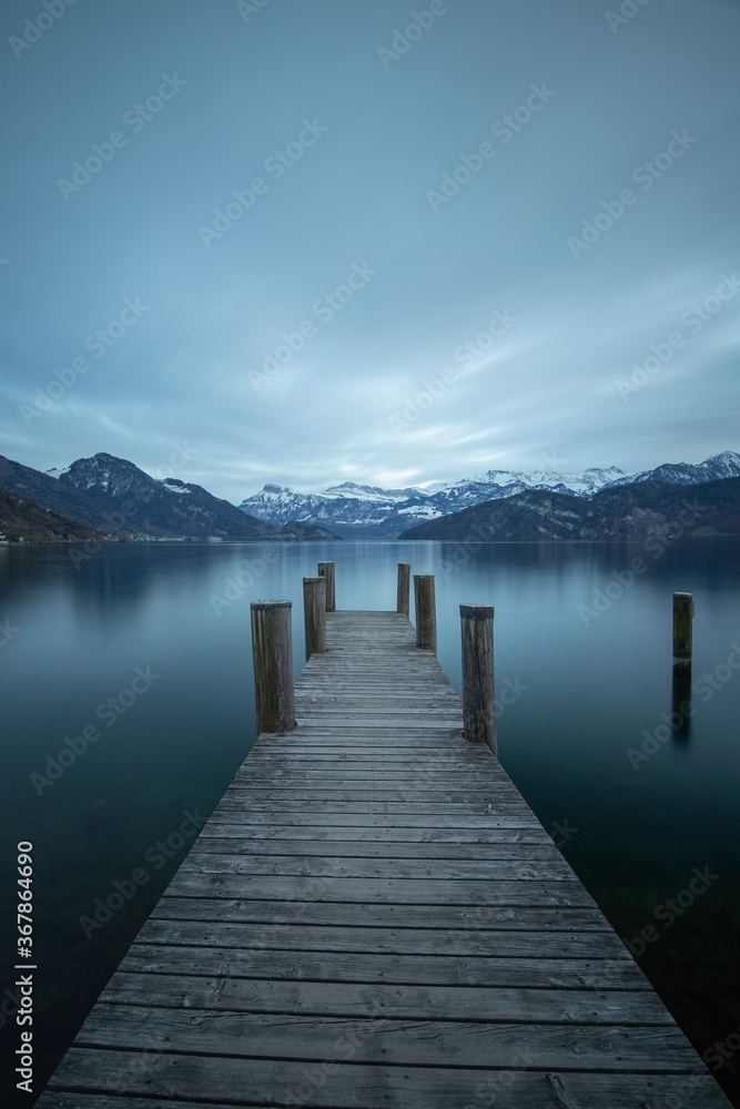 Fototapeta premium Spiegelung Mythen 