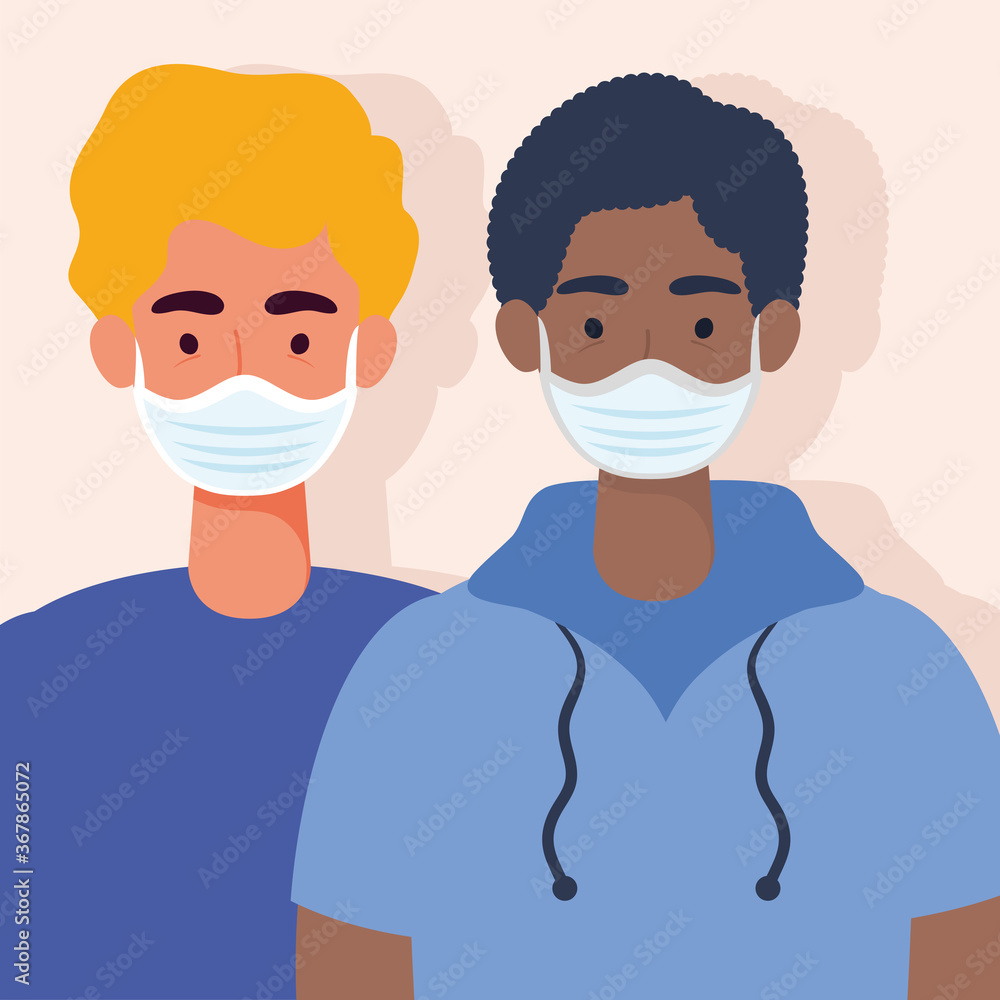 young men wearing medical masks characters young men wearing medical masks characters