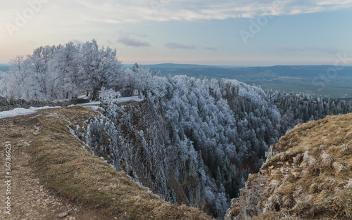 Raureif auf dem Creux du Van photo