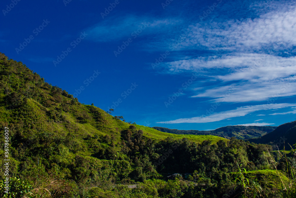 Colombian landscapes. Green mountains in Colombia, Latin America Colombian landscapes. Green mountains in Colombia, Latin America