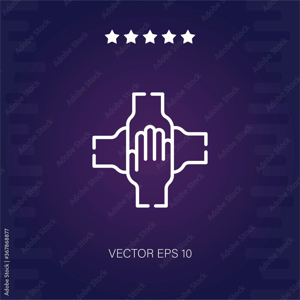 Cooperation vector icon