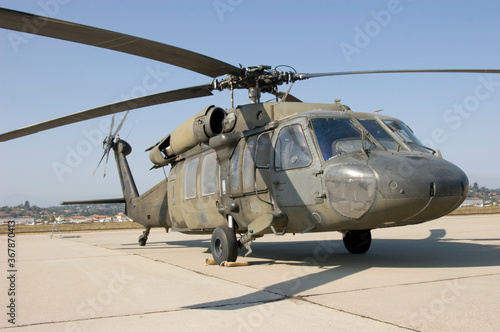 USA Army helicopter on the tarmac