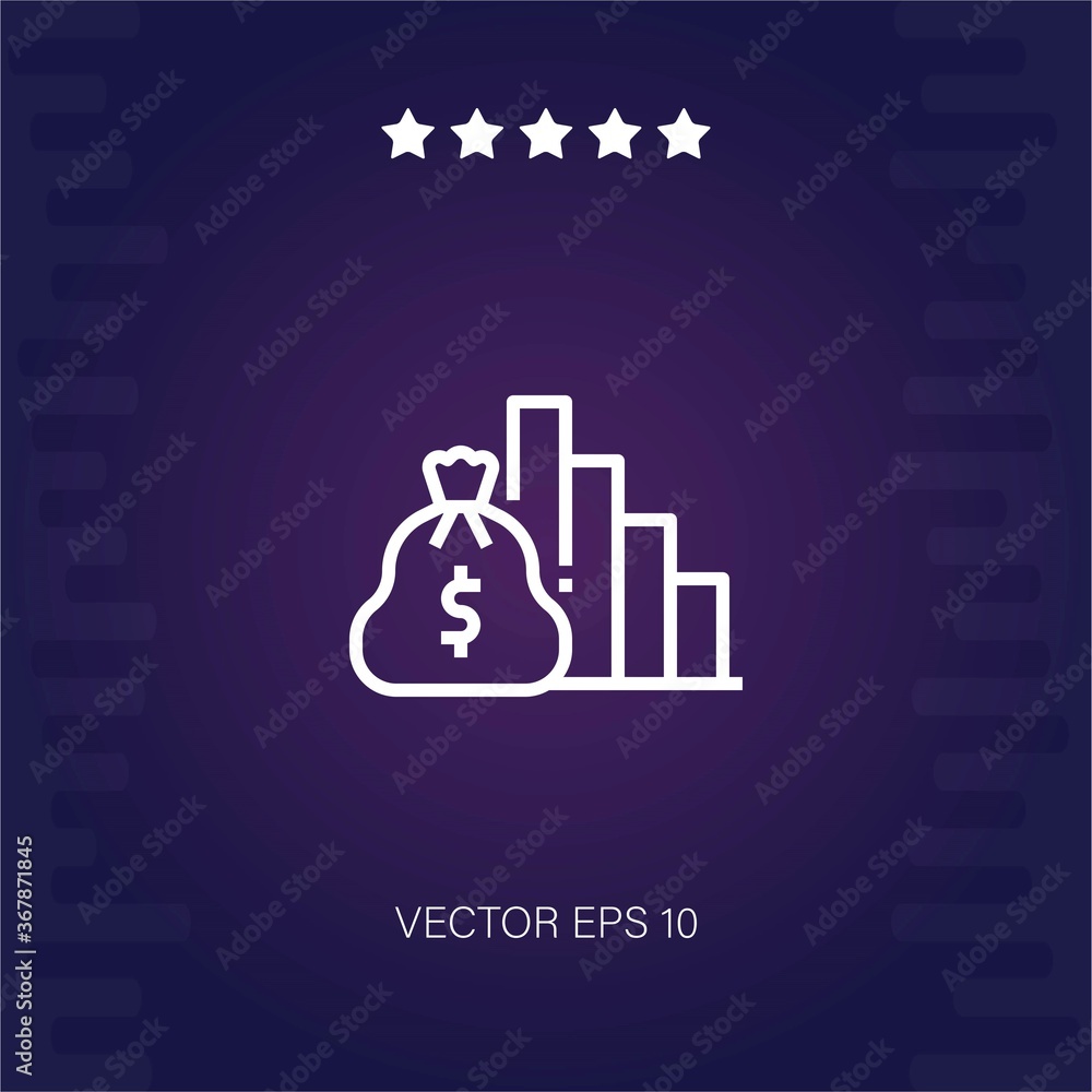 Fototapeta premium reduction vector icon