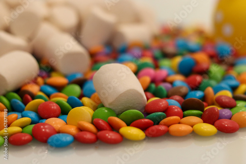 Different sweets decorating a beautiful party table.