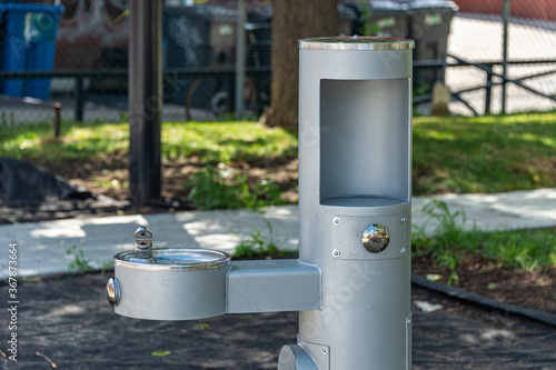 Konstfotografi Drinking fountain with bottle filling station