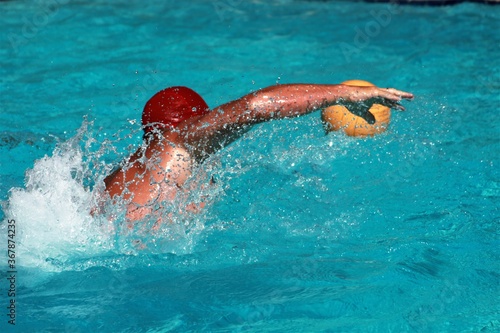 swimmer in swimming pool
