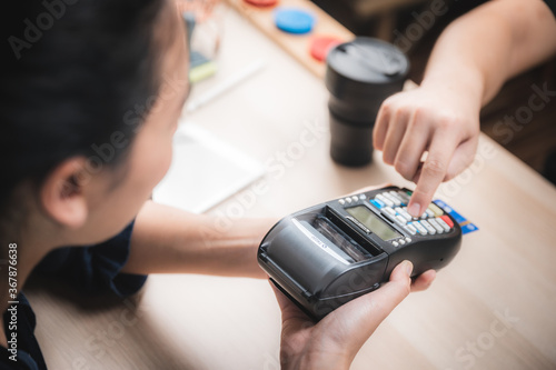 business paying with credit...