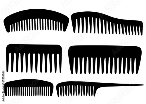 Combs in the set. Vector image.