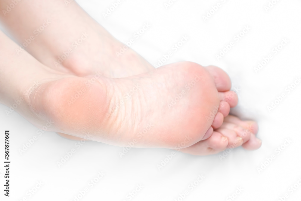 The bare foot of a woman The bare foot of a woman