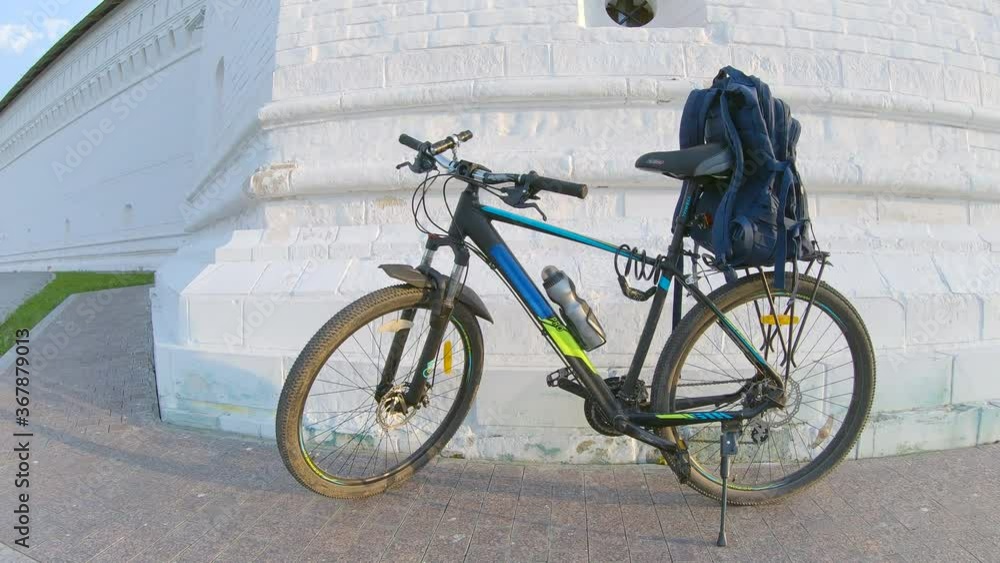 The bike in front of a white wall. The bike in front of a white wall.