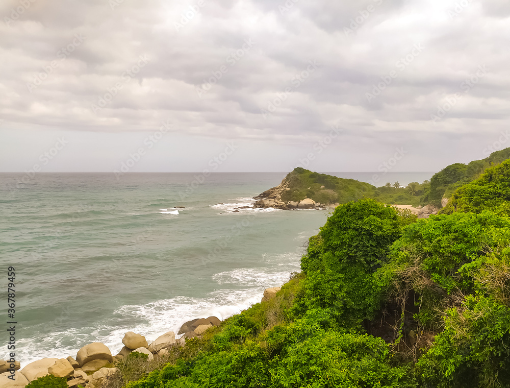 Caribbean beach at Tayrona Park in Colombia Caribbean beach at Tayrona Park in Colombia