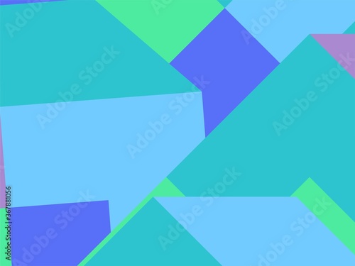 Beautiful of Colorful Art Purple, Blue and Green, Abstract Modern Shape. Image for Background or Wallpaper