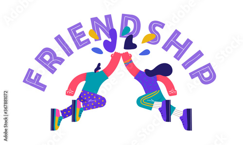 Happy friendship day greeting card