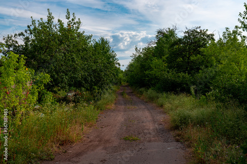 Ukraine, Krivoy Rog, the 16 of July 2020. The road to the abandoned mine settlement. 