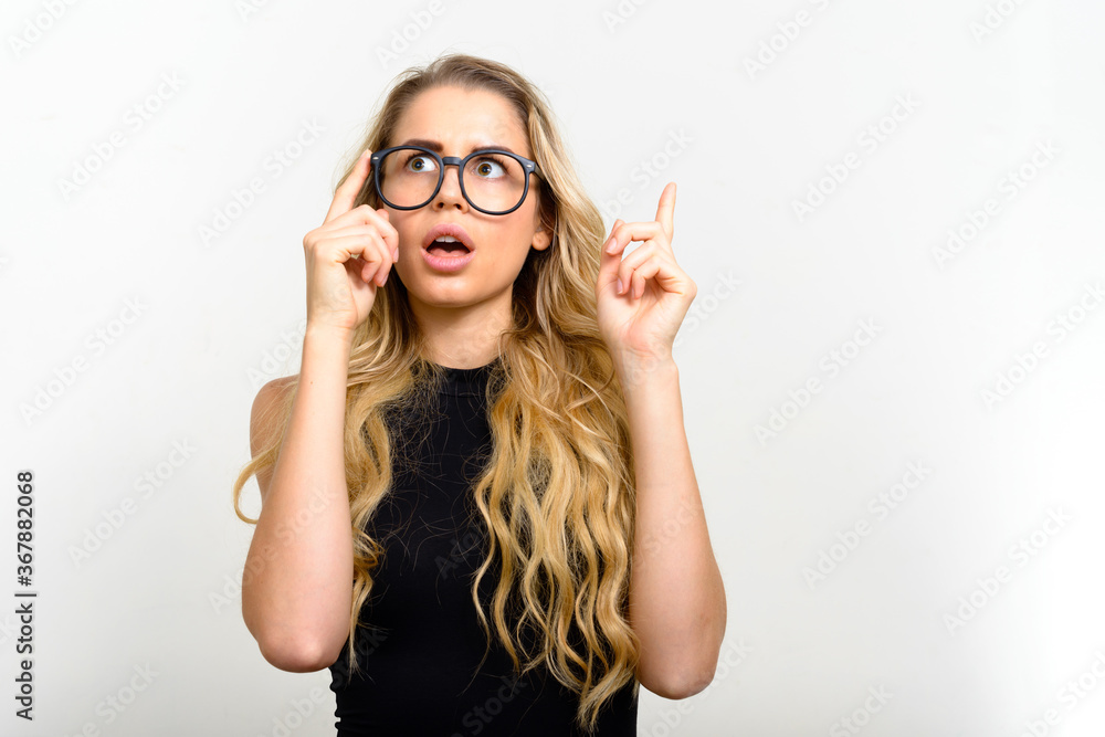 Portrait of young beautiful woman with blonde hair Portrait of young beautiful woman with blonde hair