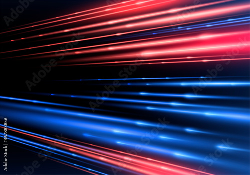 Fotografie Sparkling blurry trail with imitation of movement and speed