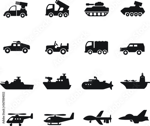 military vehicles icon