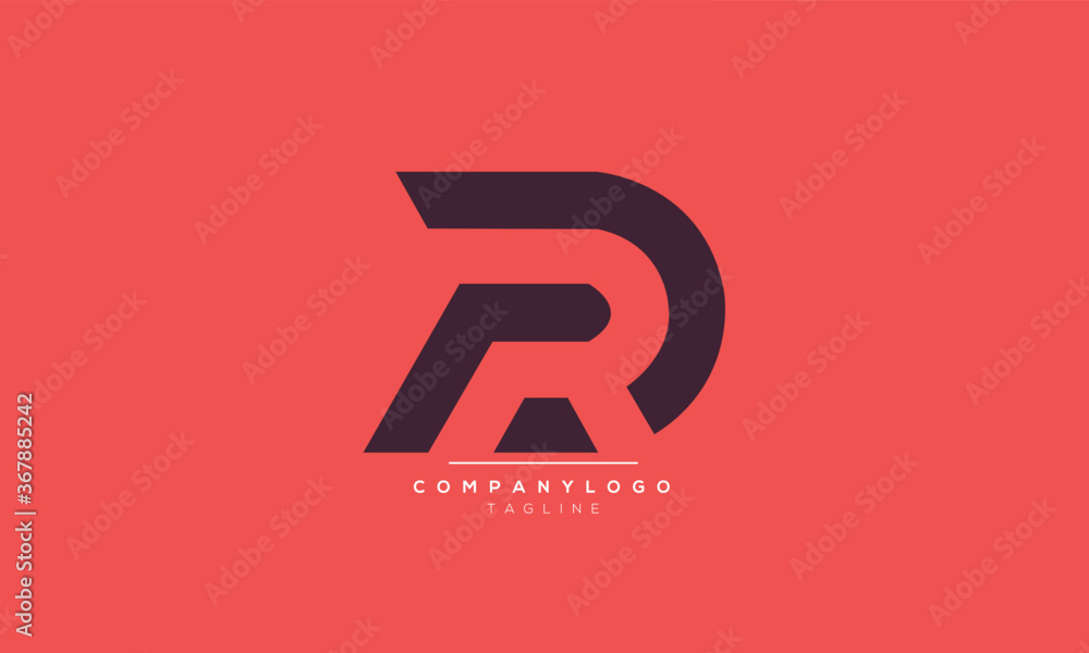 DR RD abstract initials monogram letter text alphabet logo design Stock ...