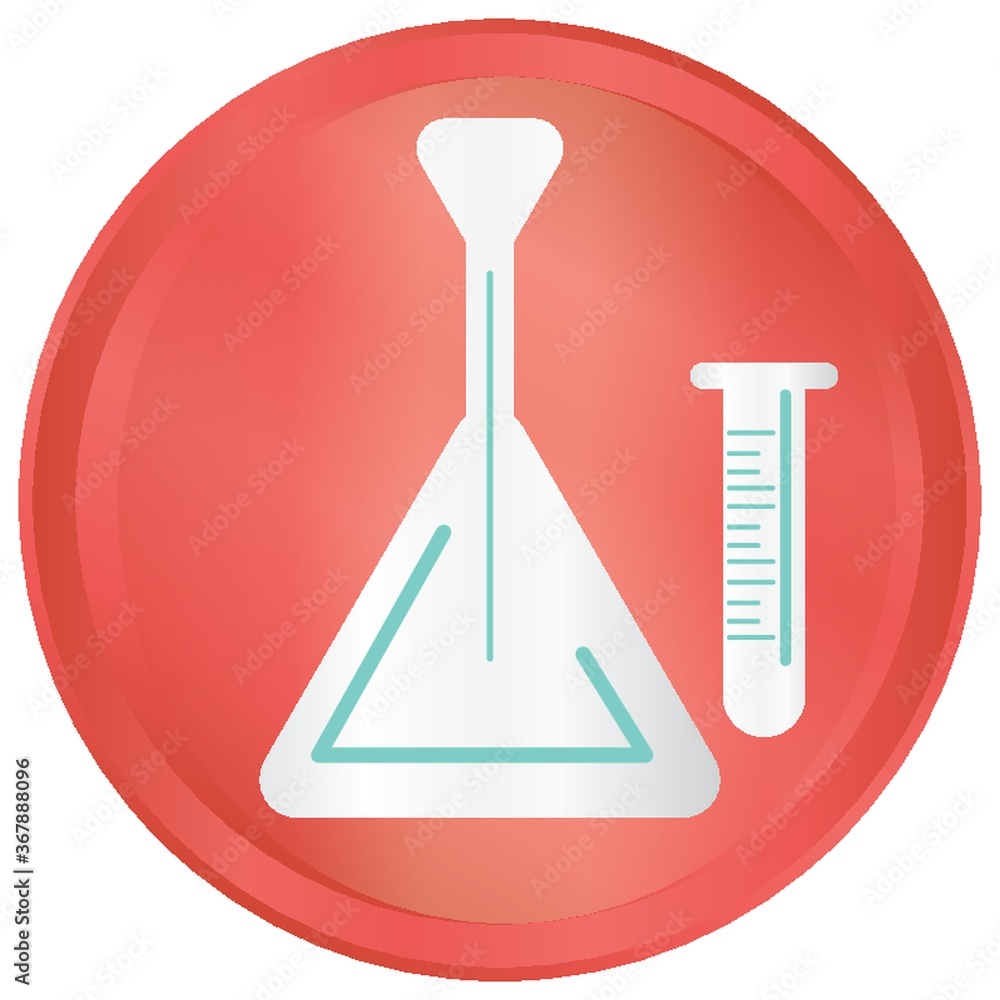 flask with test tube flask with test tube