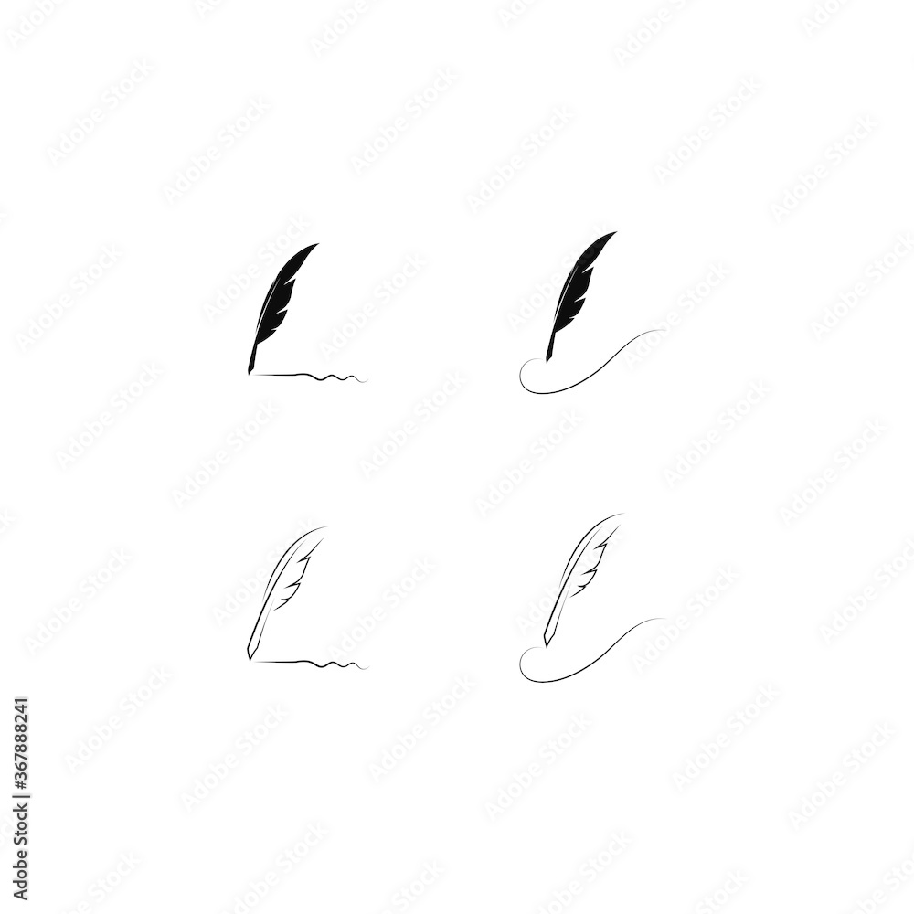 feather pen logo feather pen logo