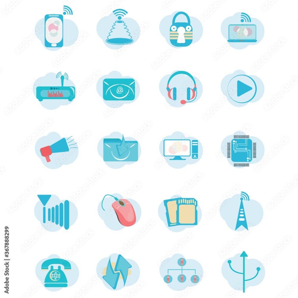 technology icons collection