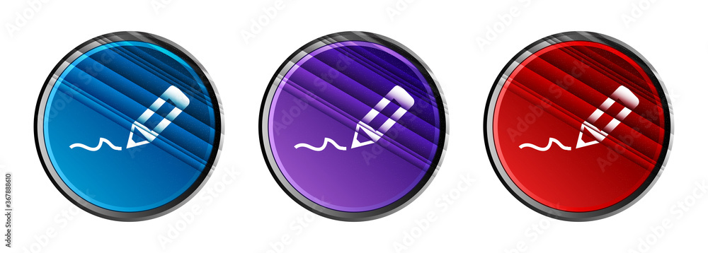 Sign up icon natural sky light round button set stripes line illustration Sign up icon natural sky light round button set stripes line illustration