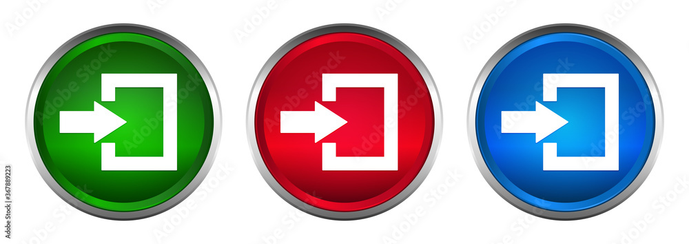 Obraz premium Login icon supreme round button set design illustration