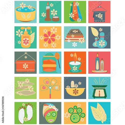 collection of spa icons