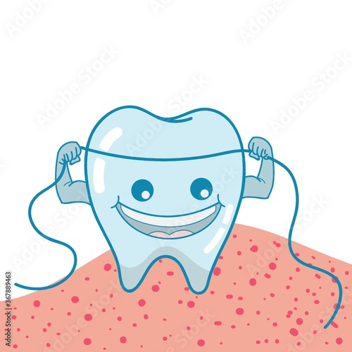 tooth with floss