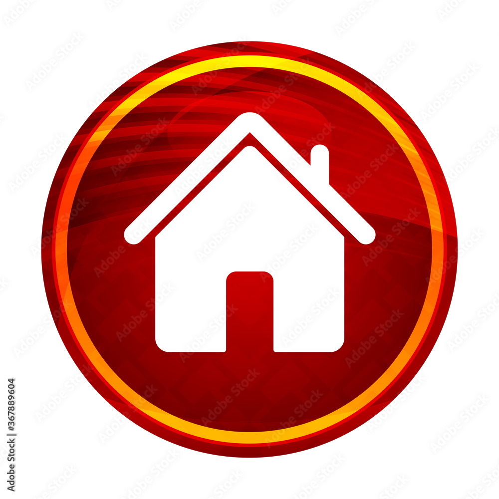 Home icon creative red round button illustration design Home icon creative red round button illustration design