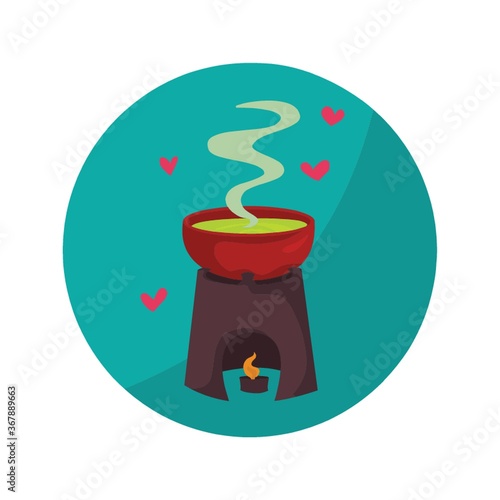 aromatherapy lamp and oil
