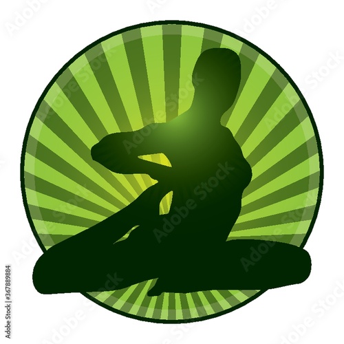 woman practicing yoga