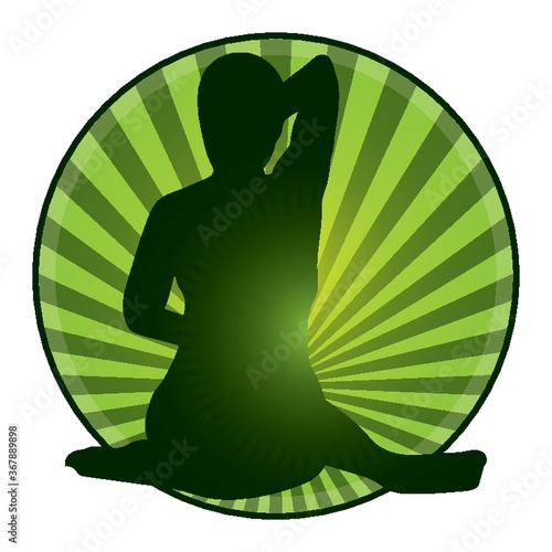woman practicing yoga
