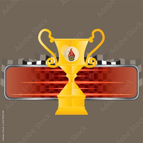 trophy with copy space