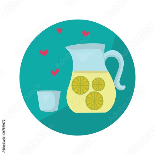 juice jar with glass