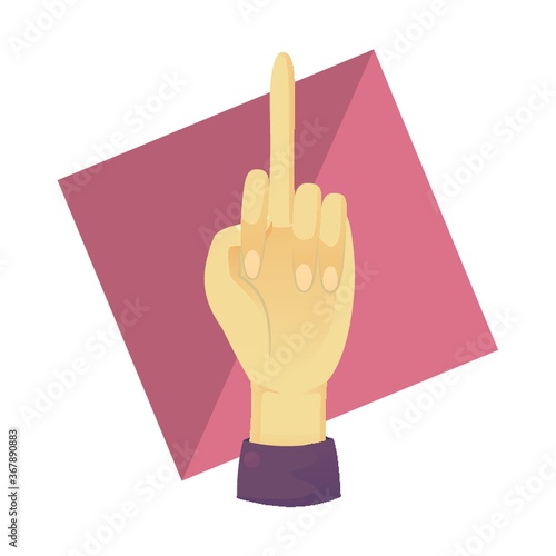 hand showing middle finger