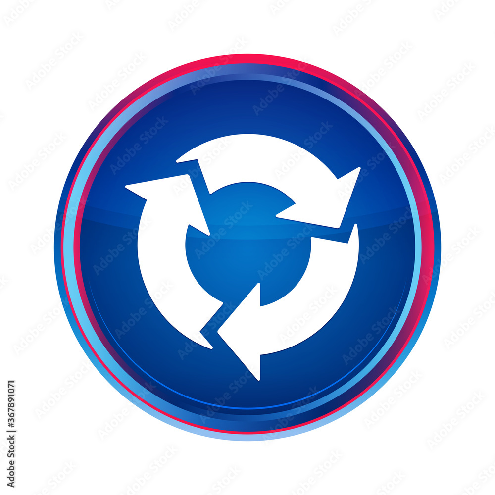 Refresh icon silky blue round button aqua design illustration Refresh icon silky blue round button aqua design illustration