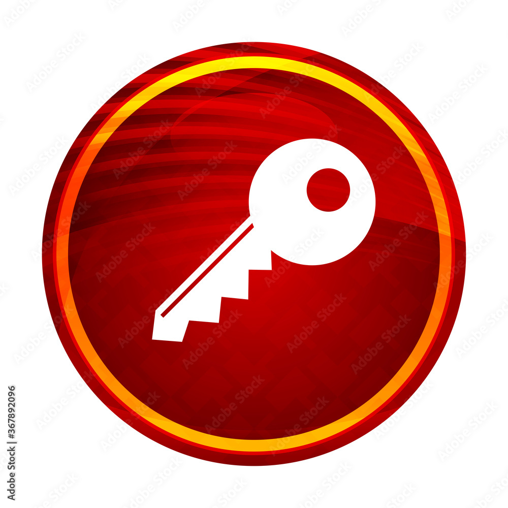 Key icon creative red round button illustration design Key icon creative red round button illustration design